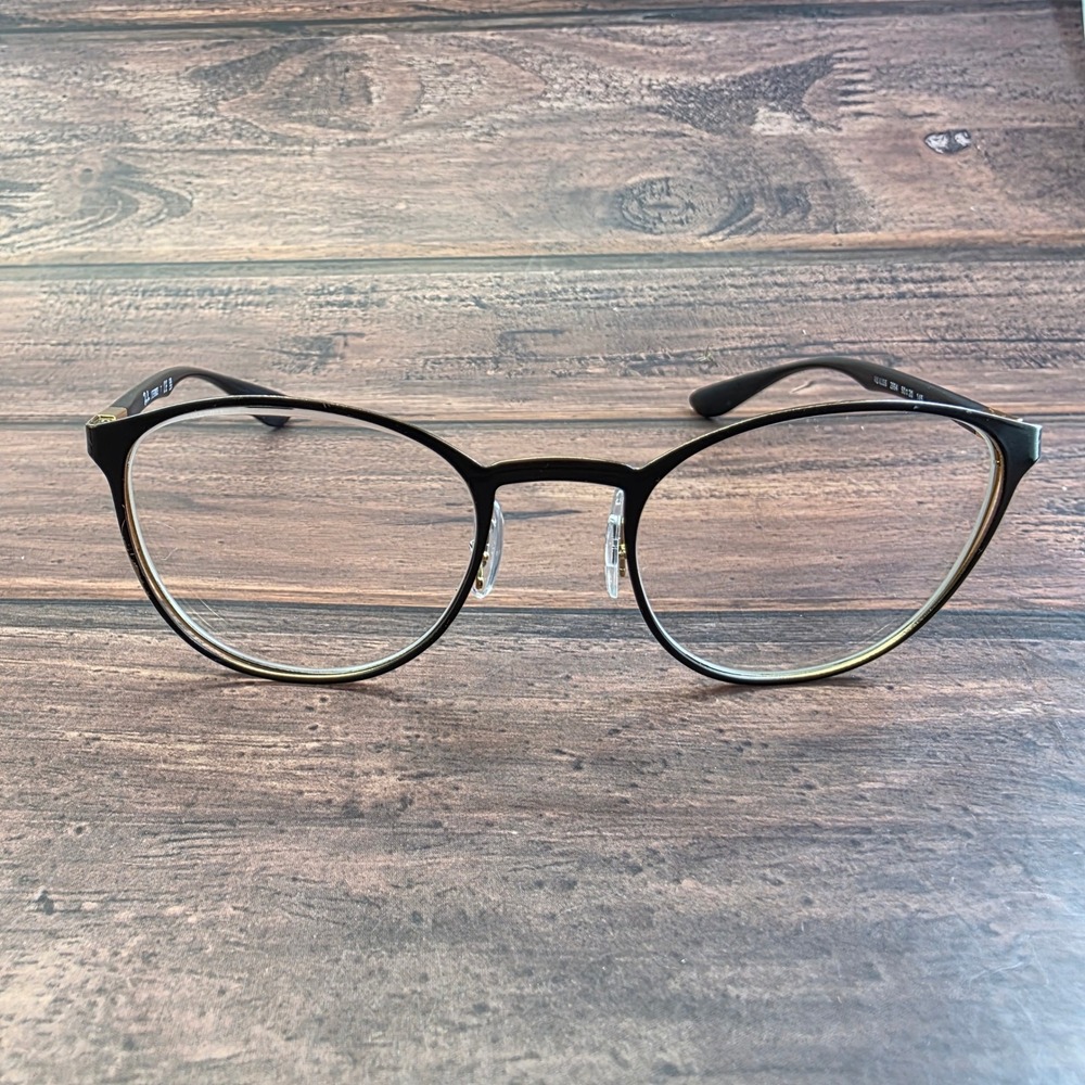 Ray-Ban RB 6355‎ 2994 Liteforce Matte Black Gold Round Eyeglasses 50-20-145